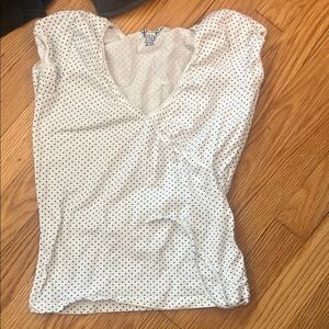 White Polka Dot Brandy Melville Wrap Top
